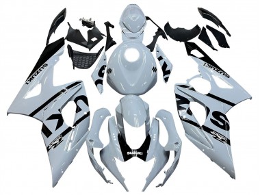 2005-2006 Suzuki GSXR 1000 Motorcycle Fairings - White Black