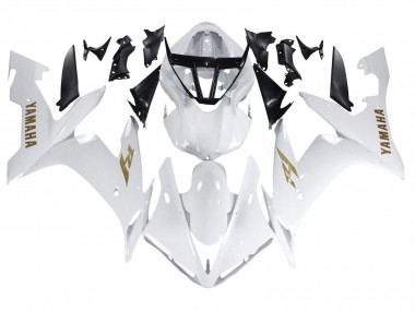 2004-2006 Yamaha YZF 1000 R1 Motorcycle Fairings - White Gold Decals