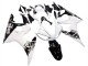 2003-2004 Yamaha YZF R6 Motorcycle Fairing - White Glossy Black