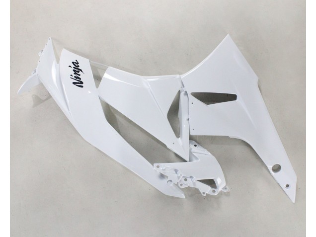 2009-2012 Kawasaki ZX6R Motorcycle Fairings - White Black Ninja