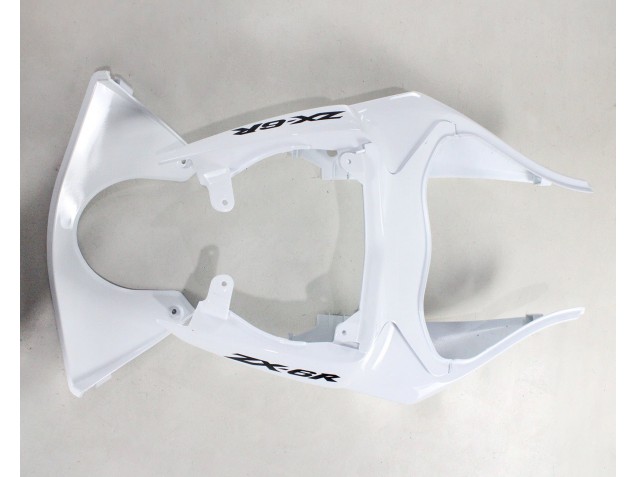 2009-2012 Kawasaki ZX6R Motorcycle Fairings - White Black Ninja