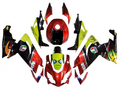 2012-2018 Aprilia RS4 50 125 Motorcycle Fairings - Red Yellow Glossy Black Shark
