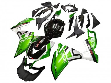 2012-2018 Aprilia RS4 50 125 Motorcycle Fairings - White Green Glossy Black