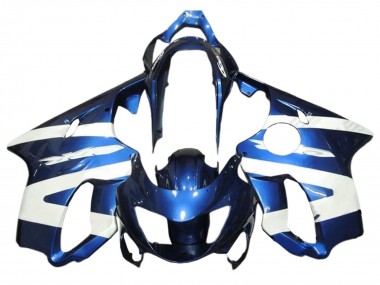 1999-2000 Honda CBR600 F4 Motorcycle Fairings - White Blue