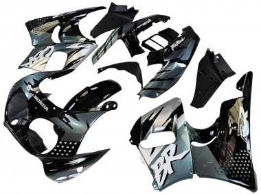 1992-1993 Honda CBR900RR 893 Motorcycle Fairings - Silver Glossy Black