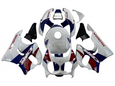 1992-1993 Honda CBR900RR 893 Motorcycle Fairings - White Red Dark Blue