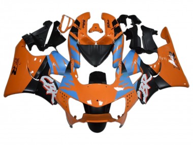 1998-1999 Honda CBR900RR 919 Motorcycle Fairings - Orange Blue Matte Black