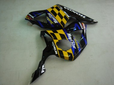 2002-2003 Honda CBR900RR 954 Motorcycle Fairings - Blue Yellow Glossy Black Telefonica MoviStar Castrol