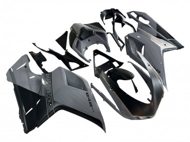 2007-2014 Ducati 848 Motorcycle Fairings - Silver Gold Matte Black