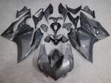 2015-2020 Ducati 959/1299 Motorcycle Fairings - Black Carbon Fiber Style