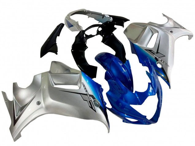 2008-2013 Suzuki GSX650F Motorcycle Fairings - Silver Blue