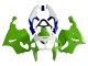 1996-2003 Kawasaki ZX7R Motorcycle Fairings - White Green Blue