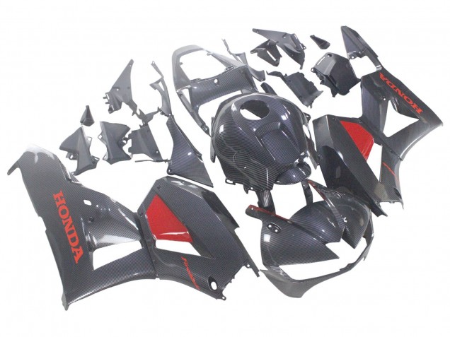 2013-2026 Honda CBR600RR Motorcycle Fairings - Black Carbon Fiber Red
