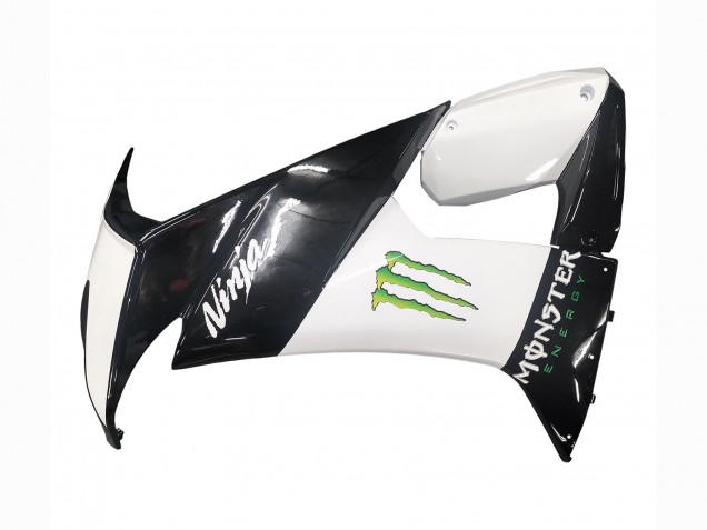 2008-2010 Kawasaki ZX10R Motorcycle Fairings - Glossy Black White Green Monster Elf