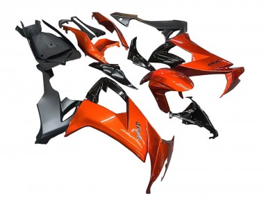 2008-2010 Kawasaki ZX10R Motorcycle Fairings - Burnt Orange Black