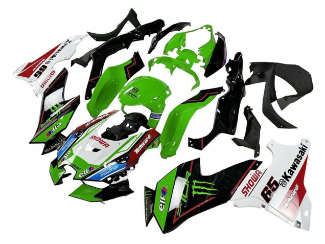 2021-2026 Kawasaki ZX10R Motorcycle Fairings - Green Black White Red Blue Showr Elf Monster