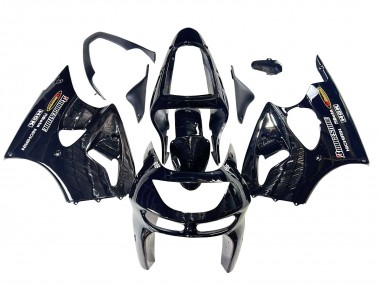 1998-1999 Kawasaki ZX6R Motorcycle Fairings - Glossy Black Yellow Elf Bridgestone