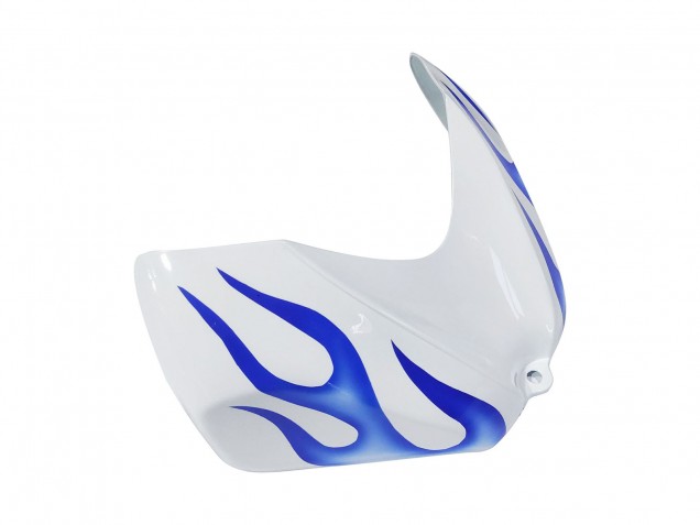 2006-2007 Suzuki GSXR 600 / GSXR 750 Motorcycle Fairings - White Blue Flame