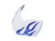2006-2007 Suzuki GSXR 600 / GSXR 750 Motorcycle Fairings - White Blue Flame