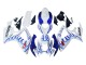2006-2007 Suzuki GSXR 600 / GSXR 750 Motorcycle Fairings - White Blue Flame