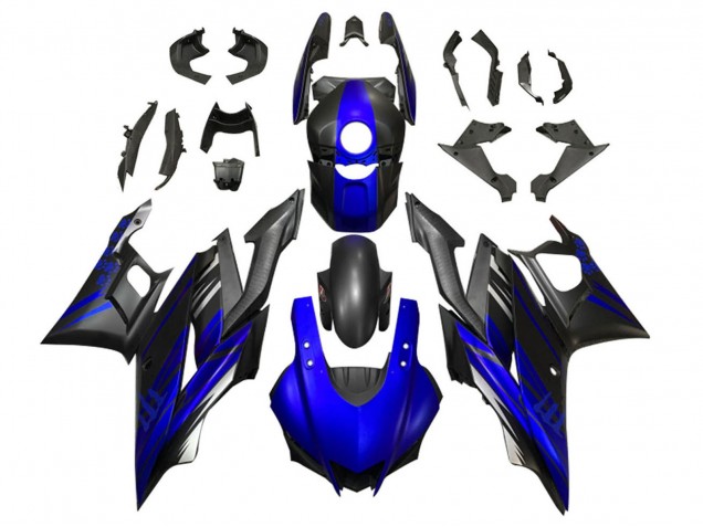 2019-2021 Yamaha YZF R3/R25 Motorcycle Fairing - Blue Matte Black