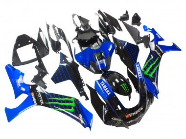 2020-2025 Yamaha YZF 1000 R1 Motorcycle Fairings - Blue Black Green Black ENEOS Monster