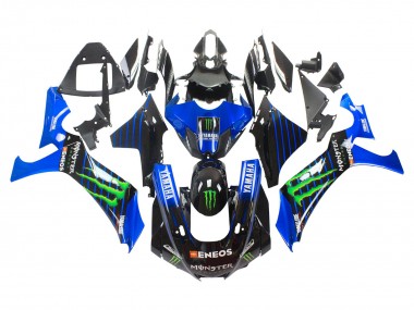 2020-2025 Yamaha YZF 1000 R1 Motorcycle Fairings - Blue Black Green Black ENEOS Monster