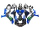 2020-2025 Yamaha YZF 1000 R1 Motorcycle Fairings - Blue Black Green Black ENEOS Monster