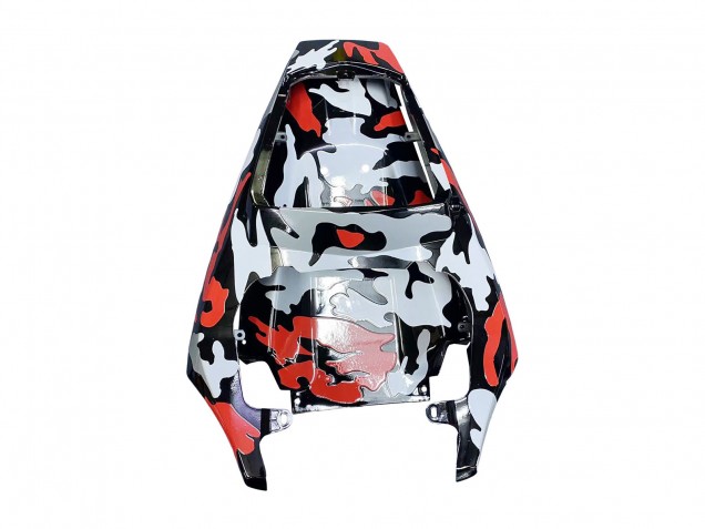 2003-2004 Yamaha YZF R6 Motorcycle Fairings - Black Red Grey Camouflage