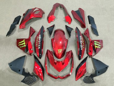 2010-2013 Kawasaki Z1000 Motorcycle Fairings - Red Glossy Black Green Monster