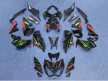 2013-2018 Kawasaki Z800 Motorcycle Fairings - Black Red Green