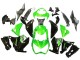 2013-2018 Kawasaki Z800 Motorcycle Fairings - Green Glossy Black