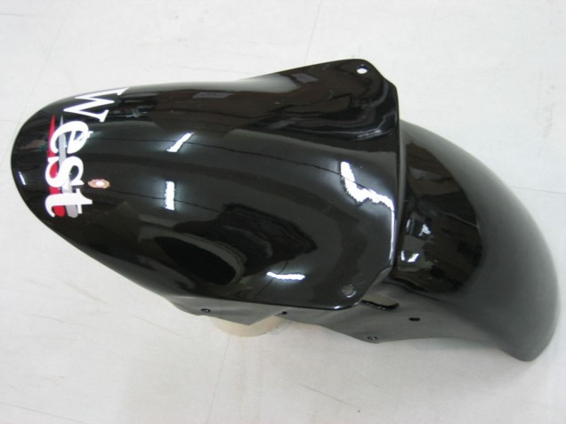 2000-2001 Kawasaki ZX9R Motorcycle Fairings - Glossy Black White West