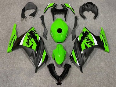 2013-2024 Kawasaki EX300 Motorcycle Fairings - Green White Black