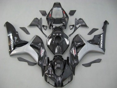 2006-2007 Honda CBR1000RR Motorcycle Fairing - Silver Glossy Black