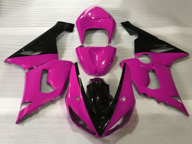2005-2006 Kawasaki ZX6R Motorcycle Fairings - Pink Black