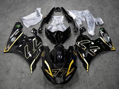2017-2024 Suzuki GSXR1000 Motorcycle Fairings - Black Gold 77