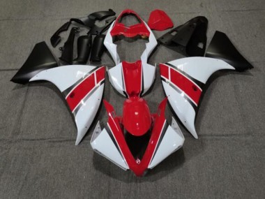 2012-2014 Yamaha YZF 1000 R1 Motorcycle Fairings - Red White Matte Black