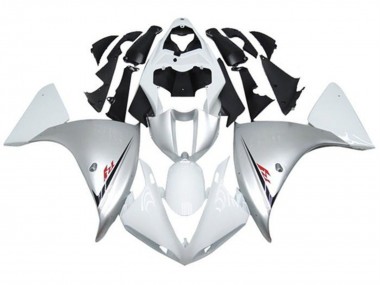 2012-2014 Yamaha YZF 1000 R1 Motorcycle Fairings - Silver White