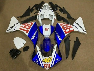 2012-2014 Yamaha YZF 1000 R1 Motorcycle Fairings - White Blue Red Fiat 46
