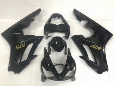 2009-2012 Triumph Daytona 675 Triple Motorcycle Fairings - Glossy Black Gold Decals