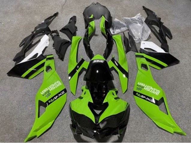 2019-2026 Kawasaki ZX4R ZX-4RR Motorcycle Fairings - Green Black White