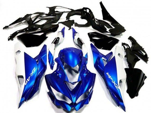 2019-2026 Kawasaki ZX4R ZX-4RR Motorcycle Fairings - White Blue