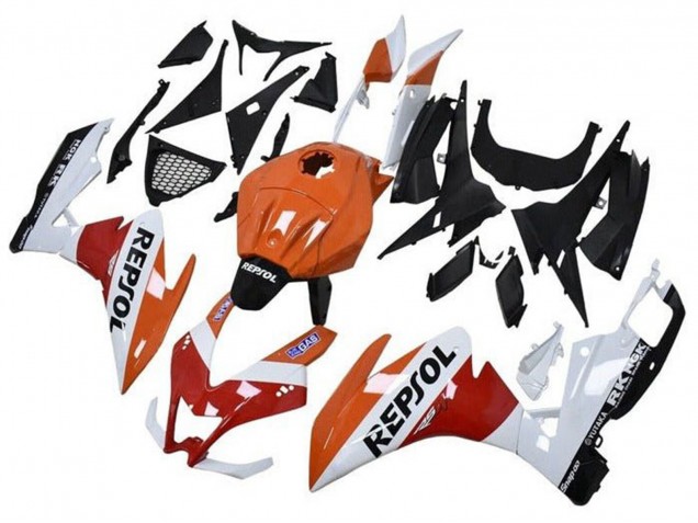 2012-2019 Aprilia RS4 50 125 Motorcycle Fairings - Orange White Red Glossy Black Repsol