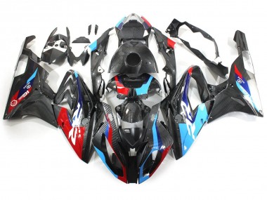 2015-2016 BMW S1000RR Motorcycle Fairings - Blue Red Carbon Fiber