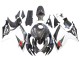 2006-2007 Suzuki GSXR 600/750 Motorcycle Fairings - Black White Carbon Fiber Style