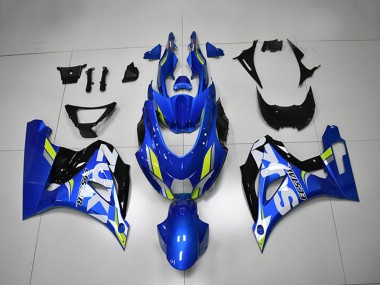 2017-2024 Suzuki GSXR 1000 Motorcycle Fairing - Blue White Green