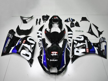 2017-2024 Suzuki GSXR 1000 Motorcycle Fairings - Black White Blue Motul