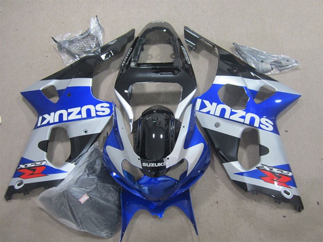 2000-2002 Suzuki GSXR 1000 Motorcycle Fairings - Blue Silver Black Red White Decal