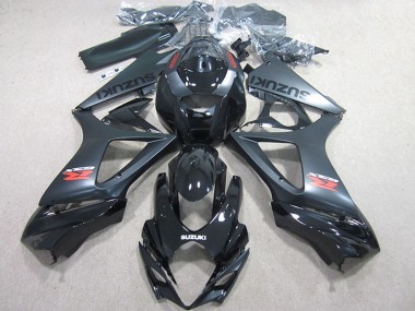 2007-2008 Suzuki GSXR 1000 Motorcycle Fairings Kits - Glossy Black Matte Black